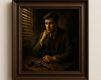 Impresión de retrato de Michael Collins, líder de la Revolución Irlandesa, arte mural histórico (descarga digital)