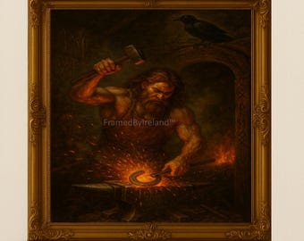 Blacksmith's Fury-kunstafdruk | Iers-keltisch erfgoed, museumstijl (digitale download)
