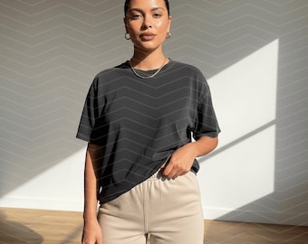 Comfort Colors 1717 T-Shirt Mockup – Latina Model, Pepper Tee (Digital Download)