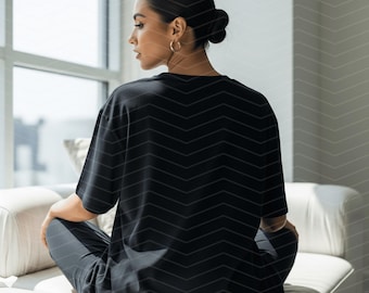 Oversized Black T-Shirt Mockup – Back View, Bella Canvas 3001 (Digital Download)