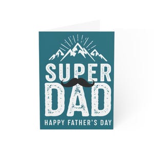 Cartões de felicitações Super Dad - Perfeitos para o Dia dos Pais, Aniversário, Agradecimento, Cartões de Notas, Conjunto de 1 a 50 peças, Designs Exclusivos