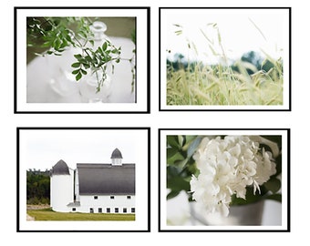 Set of Four Rustic Country Scenes, Country Images, Rustic Photos, Modern Country Art Prints, Barn Image