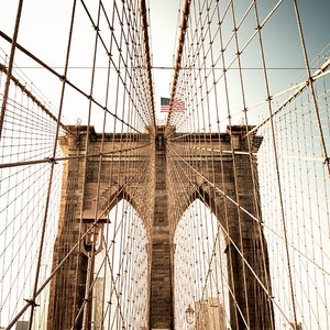 Brooklyn Bridge Photo, New York City Bridge Print, Brooklyn Bridge Print, New York City Art, NYC, City Wall Decor, Apartment Decor, Loft art