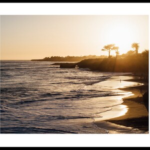 Beach Photography, Coastal Sunset Photo, California Coastline Art, Santa Cruz California Print, Nautical Home Decor, Pacific Ocean Print
