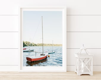 Cape Cod Photography, Sailboat Photo Print, Coastal Wall Art, Nautical Decor, Seascape Print, Sailing Art Print, Coastal Home Interiors