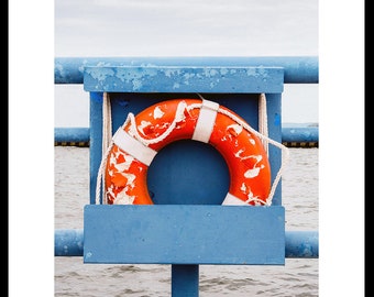 Life Preserver Photo, Coastal Home Decor, Beach Art Print, Nautical Print, Large Wall Art, Coastal Art, Cindy Taylor Print