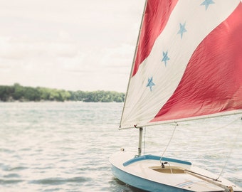 Sailboat Print,Nautical Photo, Lake Art, Coastal Home Decor, Summer Cottage Art, Beach House Decor, Cindy Taylor Print