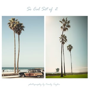 California Beach Photos, Large Southern California Wall Art Set, Pacific Coast Highway Prints, Coastal Home Decor