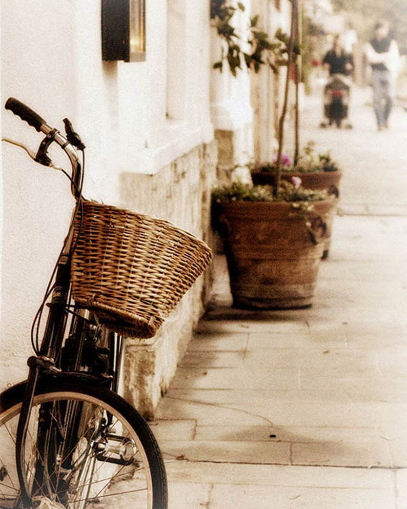 Art, Photography, Cottage Style, Coastal Home Decor, Bicycle, Cindy Taylor Photography, 4x6, 8x10, 11x14, or 16x20 inch print image 1