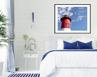Lighthouse Photo, Cape Cod Art, Beach House Decor, Coastal Wall Art, Nautical Photography, Summer Home Decor