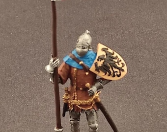 Bohemian Knight – Late 14th Century – Hand-Painted Tin Figurine 54mm