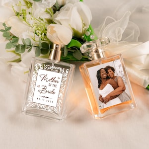 Custom Wedding Photo Perfume Bottle, Personalized Mother of the Bride Gift from Bride, Christmas Gift For Her, Mother Of The Groom Gift