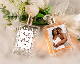 Custom Wedding Photo Perfume Bottle, Personalized Mother of the Bride Gift from Bride, Christmas Gift For Her, Mother Of The Groom Gift