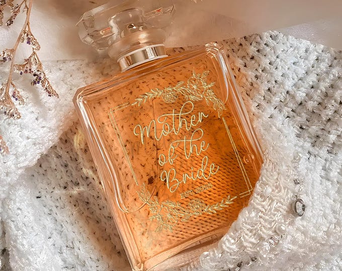 Custom Mother of Bride Perfume Bottle, Personalized Wedding Gift, Refillable Perfume Bottle for Mom, Mother Of The Groom Gift