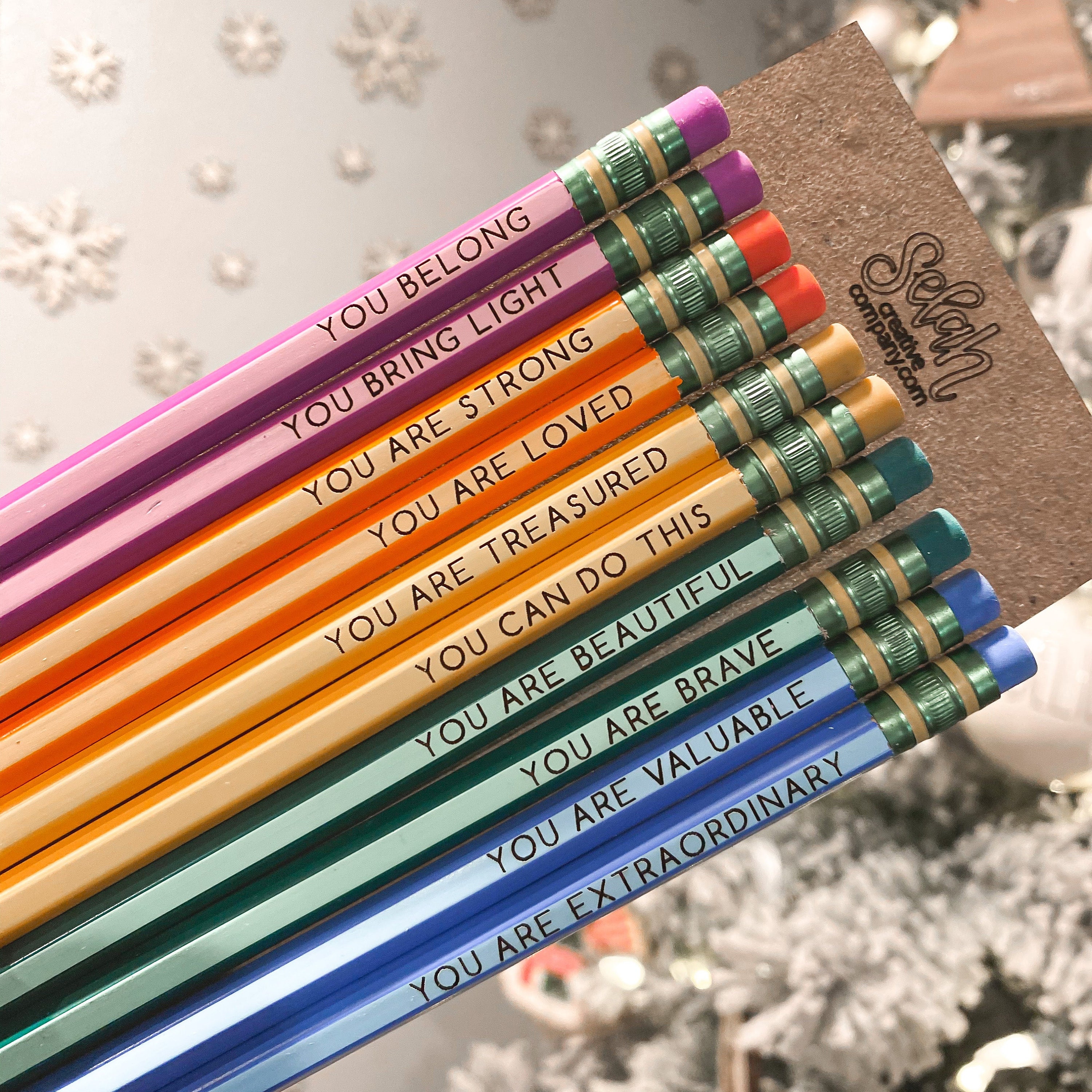 DUTACK Affirmation Pencil Set, Personalized Motivational Praise Wooden  Pencils, Pencil Set for Sketching and Drawing, Inspirational Pencils For