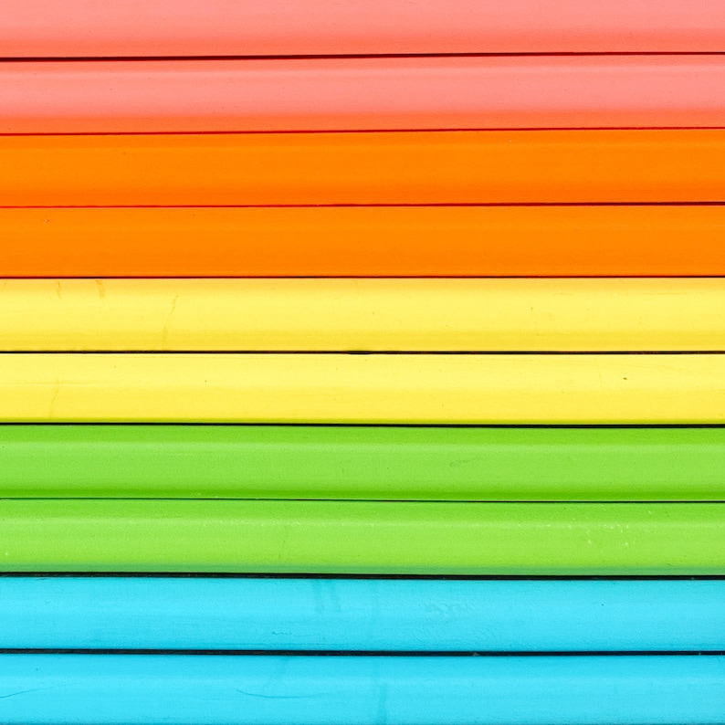 Daily Affirmations Pencil Set - Ticonderoga Pencils, Encouragement Gift Neon Rainbow