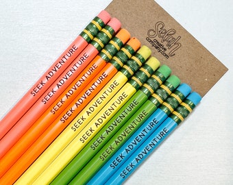 One Little Word Pencil Set - Engraved Pencils Name Pencils Ticonderoga Pencils Pencils with Names Back to School Word of Encouragement