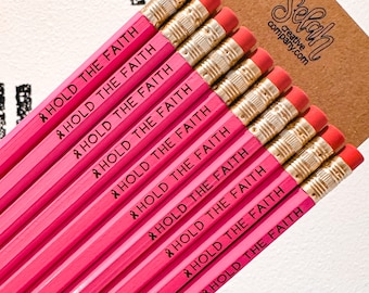 Breast Cancer Awareness - Deep Ponk Pencils - Engraved Pencils