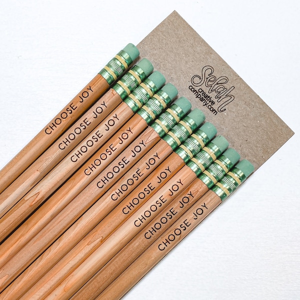 One Little Word Pencil Set - Engraved Pencils Name Pencils Ticonderoga Pencils Pencils with Names Back to School Word of Encouragement