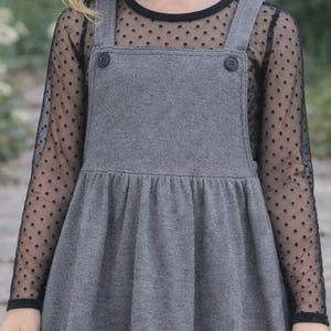 Gepunktetes Spitzenhemd in 11 Farben / Lang- oder Kurzarm-Spitzenhemd für Mädchen