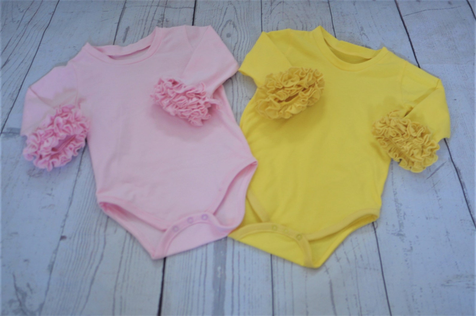 Ruffle Sleeve Bodysuit / Ruffle Baby Bodysuit / Available in Etsy