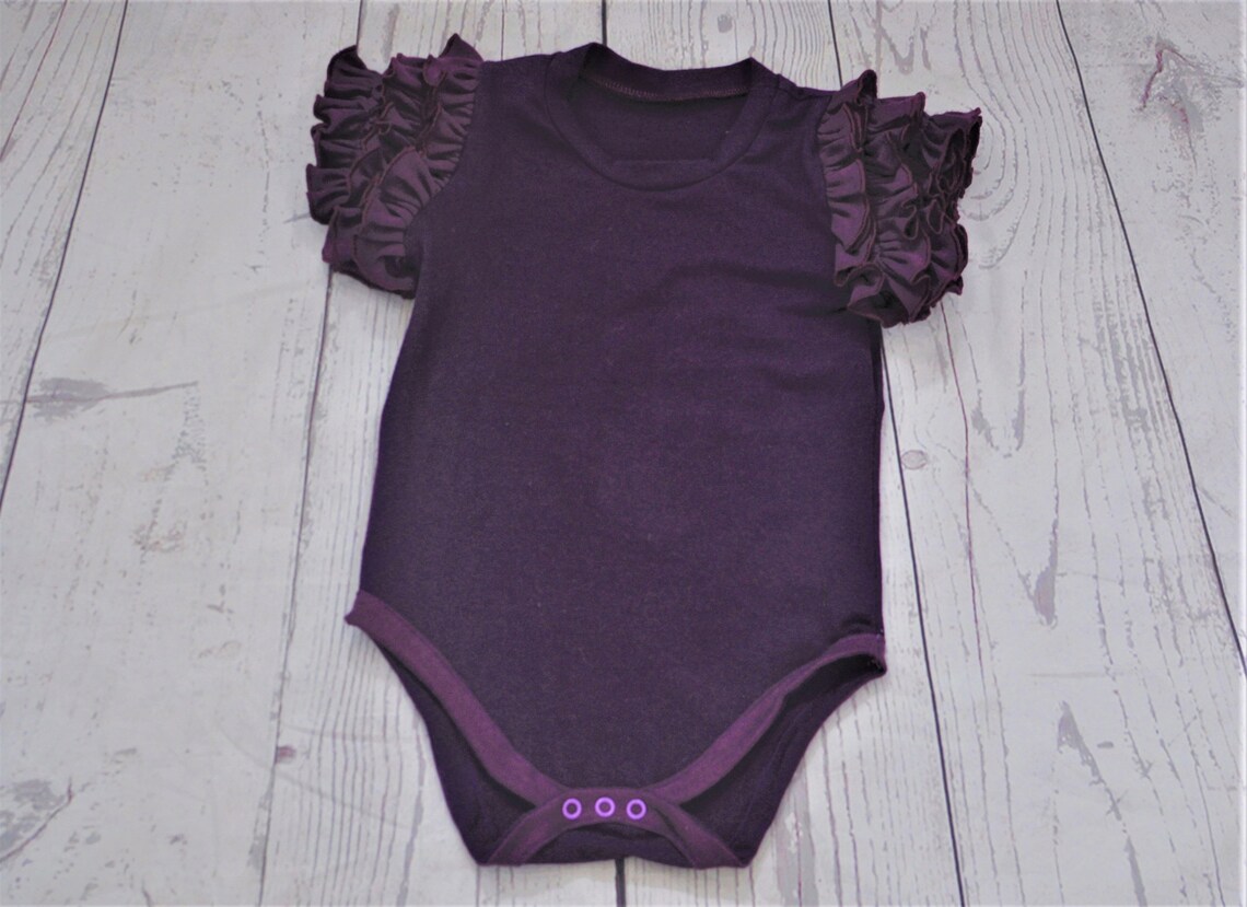 Ruffle Sleeve Bodysuit / Ruffle Baby Bodysuit / Available in Etsy