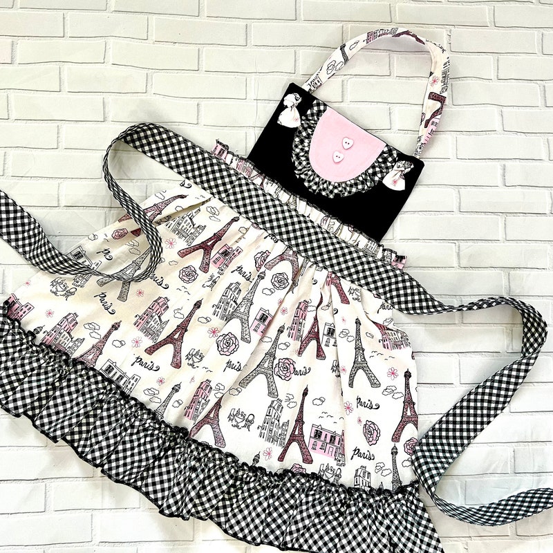 Pink Ruffle Apron - Etsy