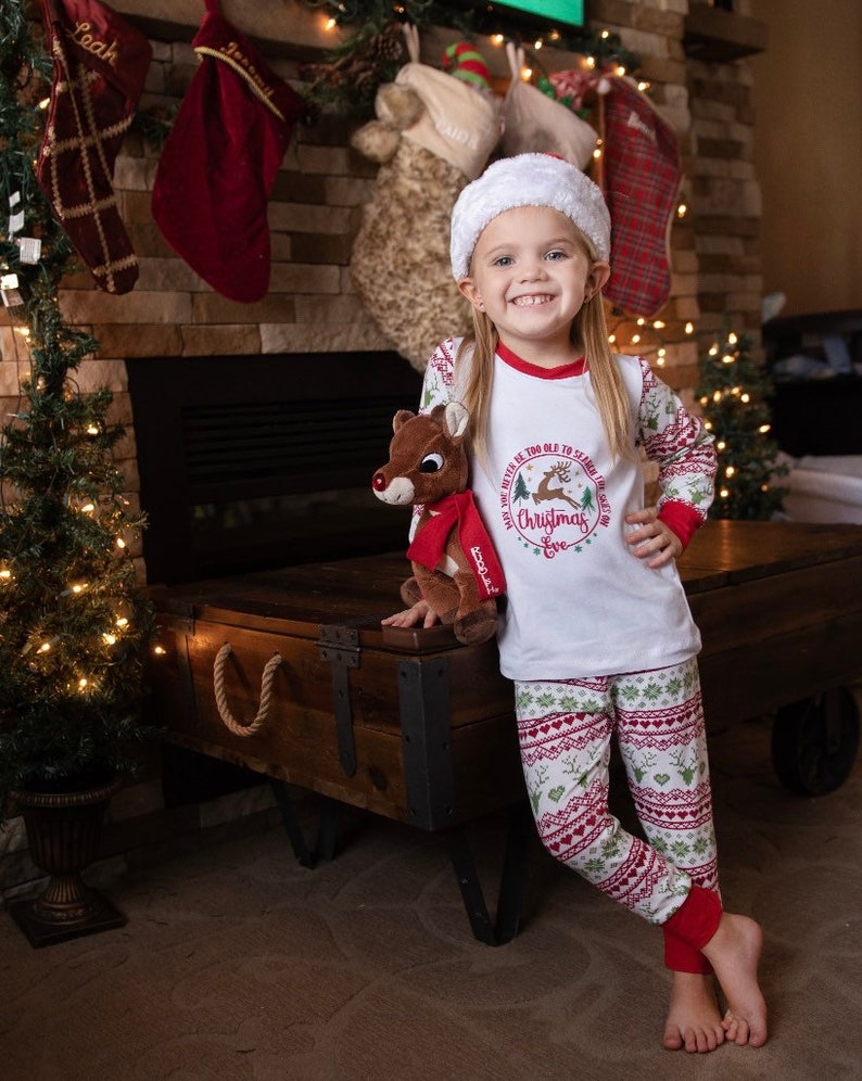 Christmas Fair Isle Pajama Set for Girls / Holiday Pajamas / - Etsy