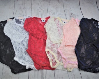 Lace Bodysuit / Baby Bodysuit / Available in Many Colors