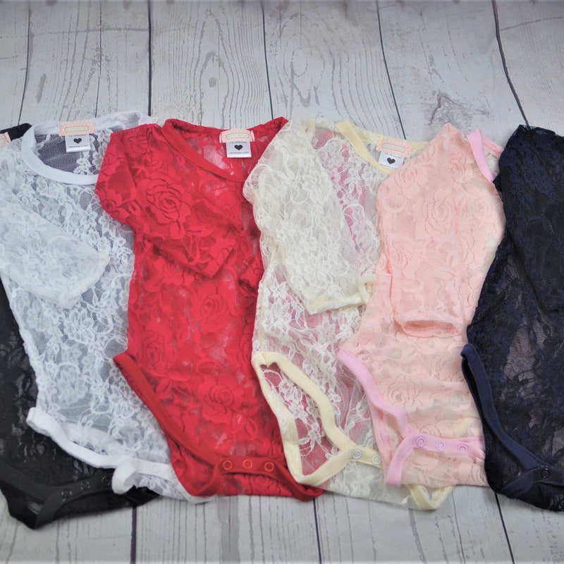 Baby Girl False Lace Design Knitted bodysuit