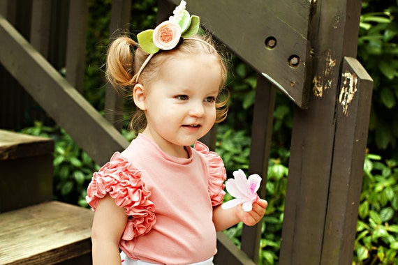 short ruffle sleeve top