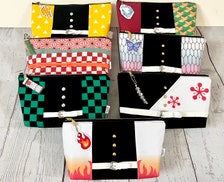 Japanese Anime Inspired Pouch / Multipurpose pouches / Cosmetic Pouches/ Kimono Print Pouches / Available in 9 Colors