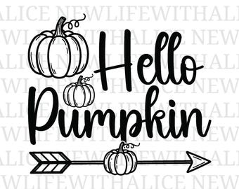Hello Pumpkin SVG File – Fall Shirt Design (Digital Download)