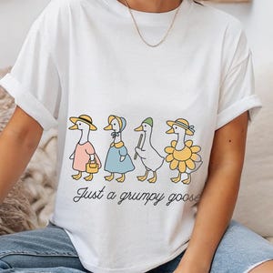 Funny Silly Goose On The Loose Shirt Cute Graphic Tee, Silly Goose T-Shirt Comfort Colors Tee with Funny Goose Design