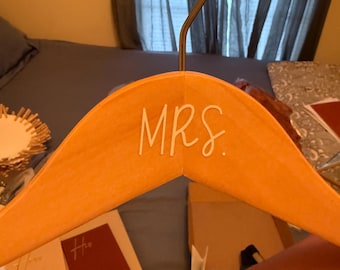 Personalized Wooden Hangers - Custom Name, Bridal Party Gift, Wedding Dress Hanger, Bridesmaid Gift, Custom Clothing Hanger