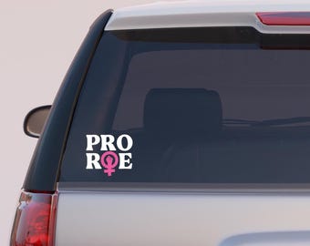 PRO ROEビニールデカール、フェミニストバンパーステッカー、ロー対ウェイド事件車用デカール、女性権利活動家、政治グッズ