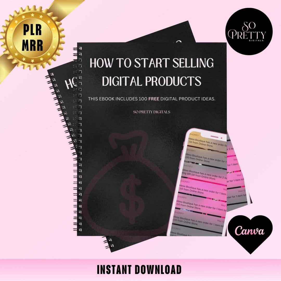 How to Start Selling Digital Products Ebook: PLR/MRR Canva Template ...
