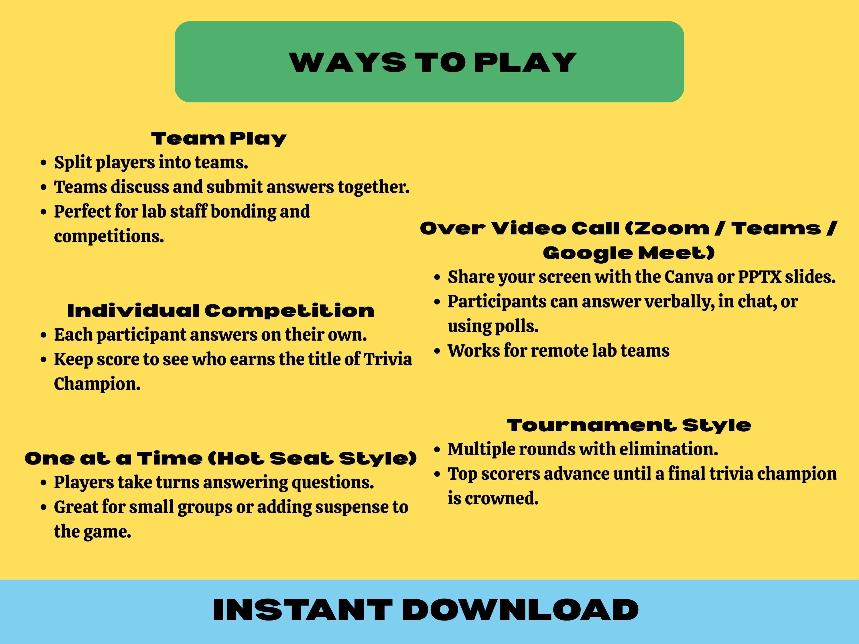 Lab Week Trivia Questions Medical Lab Week Trivia | 40 Trivia Questions (digital Download) - Etsy