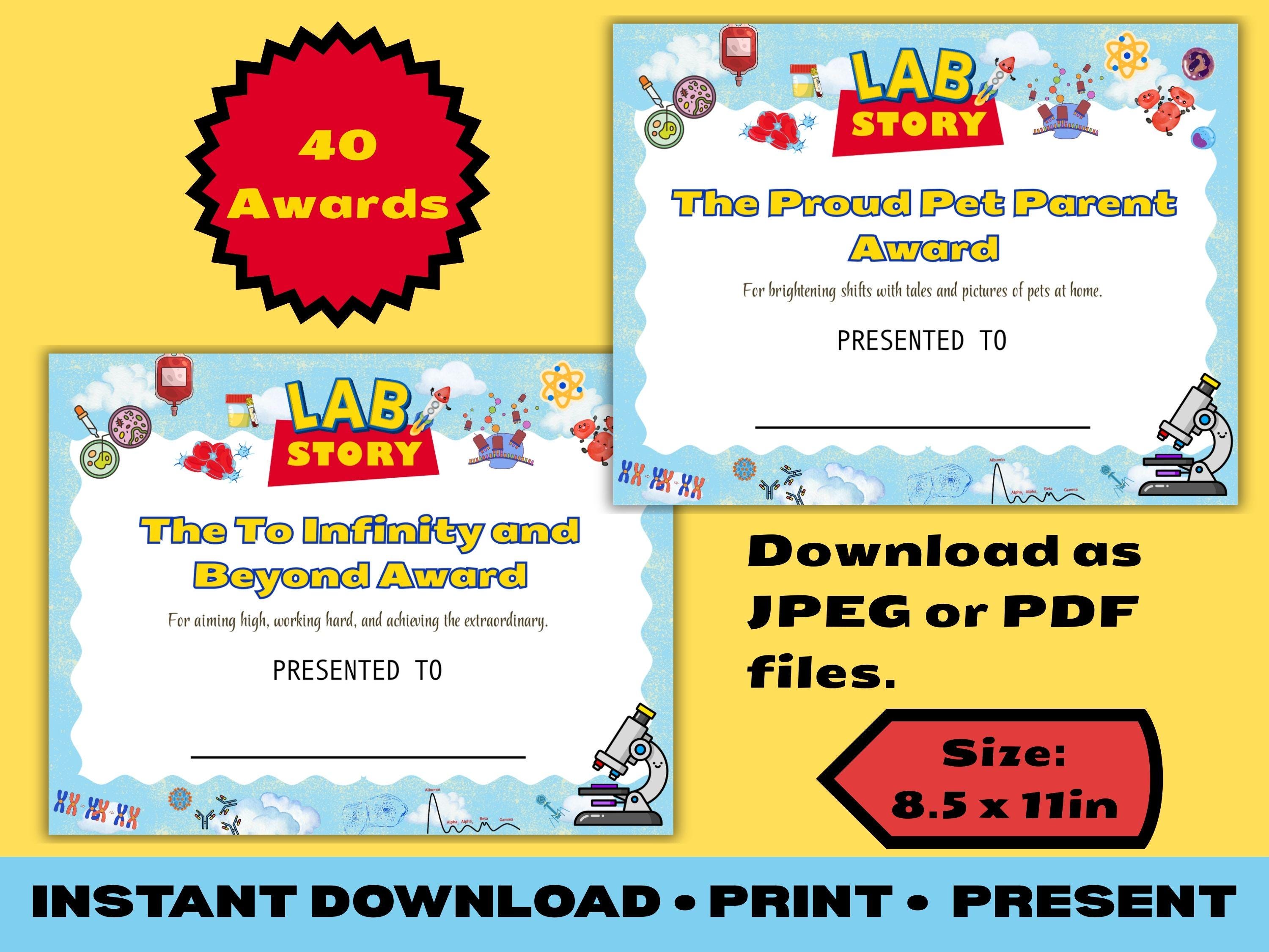 Medical Lab Week Awards – 40 Fun Nomination Certificates + 2026 Lab ...