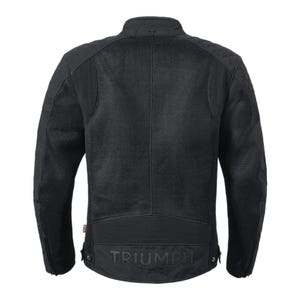 Men&#39;s Black Triumph Braddan Retro Mesh Jacket Motorbike Motorcycle Leather Jacket Real Mesh Jacket Motorcycle Motorbike Racing Biker Jacket
