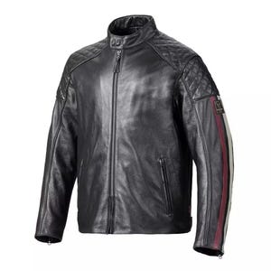 Triumph Braddan Leather Motorcycle Jacket: Retro Biker Racing Jacket