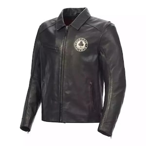 Ace Cafe Racer Leather Jacket: Triumph Braddan Biker Jacket