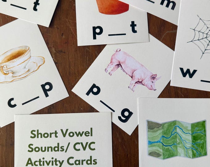 Featured listing image: Short Vowel CVC Learning Game