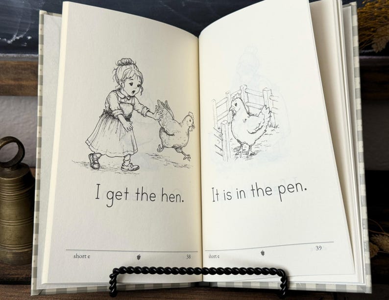 Libros de lectura decodificables de fonética para jardín de infancia / Libro CVC sobre la ciencia de la lectura / Currículo de educación en el hogar sobre vocales cortas / Libro infantil clásico / Impreso imagen 8