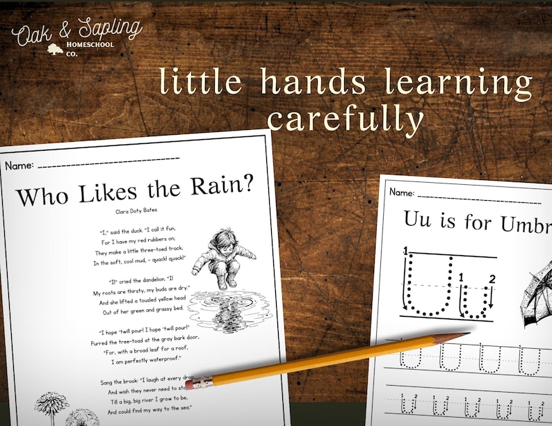 Preschool Learning Activities Bundle | Kindergarten Phonics, Early Math & Letter Recognition Homeschool | Patterns Tracing Cutting Poems PDF image 11