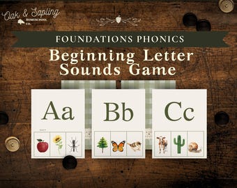 Jeu de Sons de Lettres de Débutant | Activités d'éveil phonémique | Phonics préscolaire maternelle | Science de la lecture, programme d'études à domicile PDF