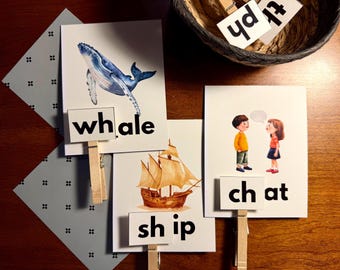 Tarjetas de actividades para los sonidos de los dígrafos iniciales