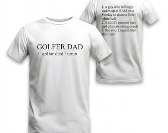 Golfer Dad Definition Shirt, lustiges Golf T-Shirt, Vatertagsgeschenk für Golfer, Golf Humor T-Shirt, Ehemann Golf Geschenk, bester Vater aller Zeiten