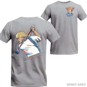May include: Sport grey t-shirts with a golf-themed graphic. One shirt features a golfer mid-swing with the text "GRIP IT & RIP IT". The other shirt has a golfer's portrait and the text "RIP IT!".