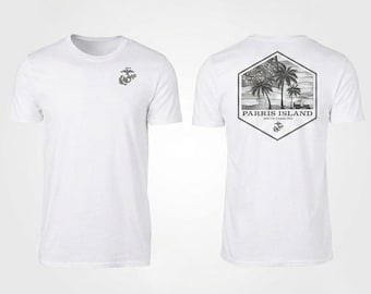 Parris Island Marines Südcarolina T-Shirt, USMC Einstellungsdepot Pride T-Shirt